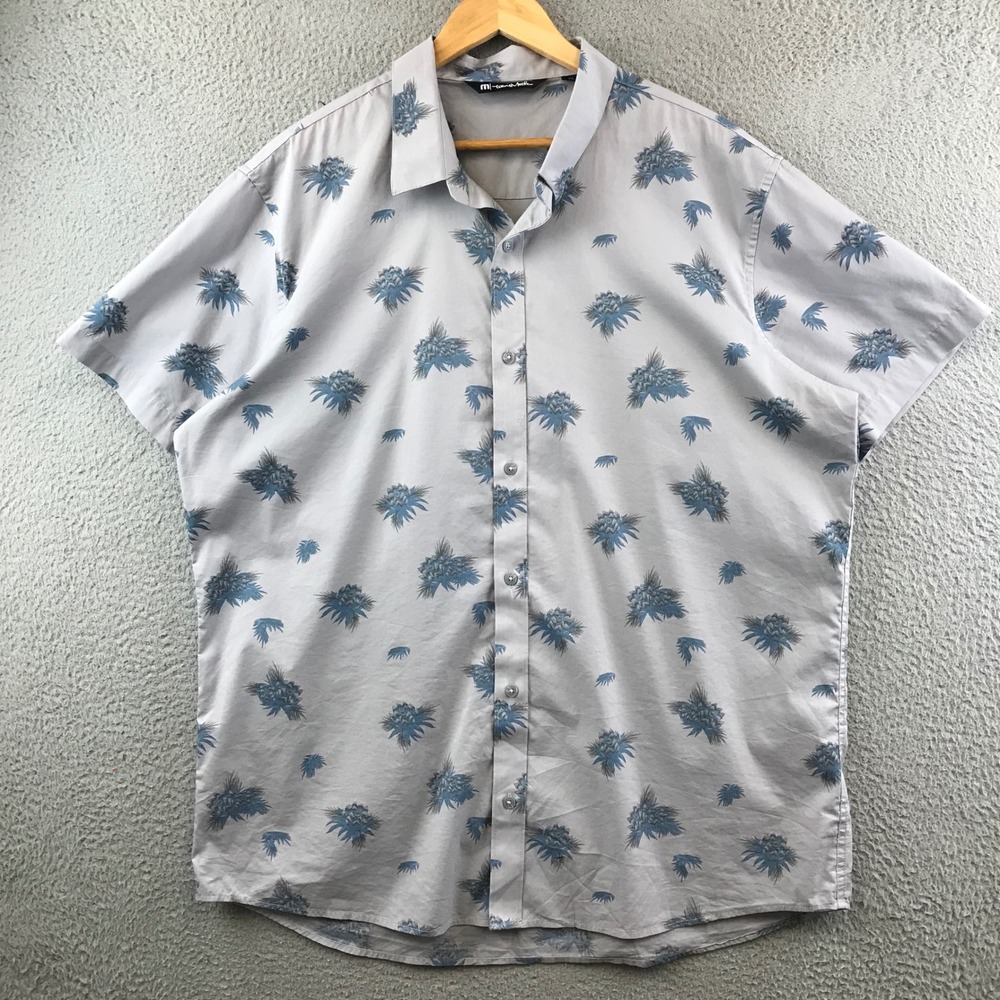 Travis Mathew XXL Mens Floral Print Short Sleeve Button Up Shirt all‎ over print